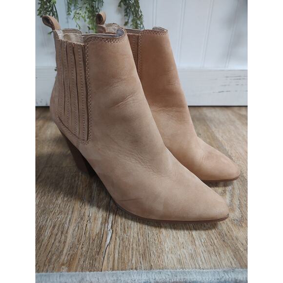 Aldo Leather Pointed Toe Suede Camel Boots 8.5 - Picture 2 of 11